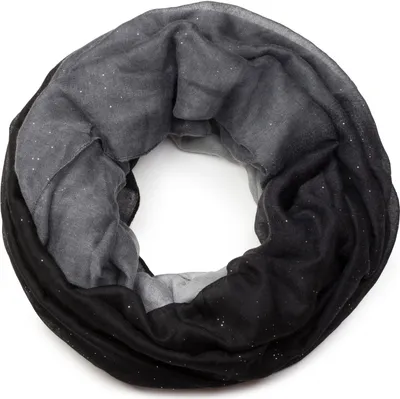 Produktbild von styleBREAKER Damen Loop Schlauchschal mit mehrfarbigem Farbverlauf und Glitzer, Glitzerschal, Pailletten, Schal, Tuch 01017033