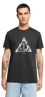 Produktbild von Spreadshirt Harry Potter Teil 7 Symbol Männer Premium T-Shirt, S, Anthrazit meliert