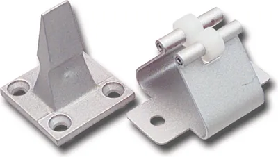 Obrázok produktu pre Držiak dverí 1064 s držiakom pružiny, vzdialenosť od steny 48 mm, strieborný eloxovaný hliník