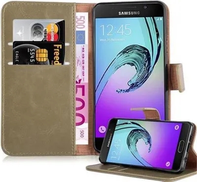 Obrázek produktu pro Cadorabo Case for Samsung Galaxy A3 2016 Protective Cover in Brown Pouzdro na mobilní telefon typu kniha Case Luxury