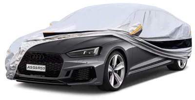 Immagine prodotto di Copertura protettiva per auto, compatibile con Audi A5 (2006-2024), a 10 strati, 100% impermeabile, traspirante, con protezione UV, colore argento