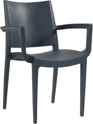 Image de Fauteuil de terrasse en POLYPROPYLENE Gris anthracite pour Exterieur