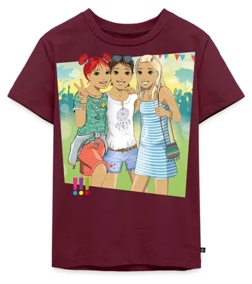 Produktbild von Spreadshirt Die Drei Ausrufezeichen Ein Echt Schöner Fall Kinder Premium T-Shirt, 122/128 (6 Jahre), Burgunderrot