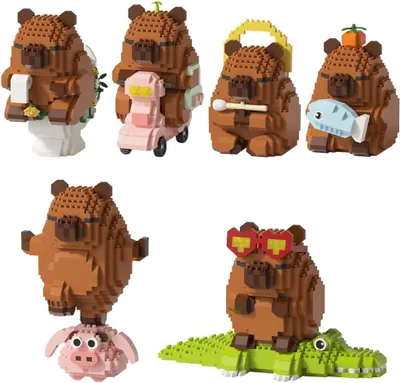 Produktbild von Mikro Bausteine Set 6 Teile, für Sammlungen, ABS Material, Mini DIY Bauspielzeug