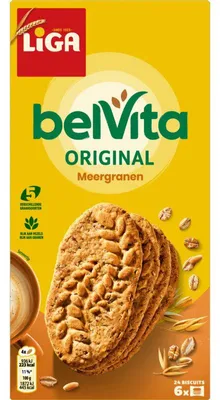 Obrázek produktu pro Liga Belvita vícezrnné sušenky 300 g – křupavé celozrnné svačinky pro energii
