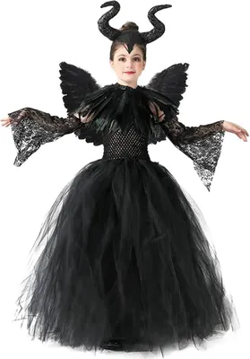 Produktbild von Maleficent Kostüm Mädchen Halloween Böse Königin XL