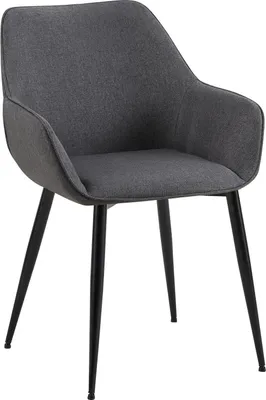 Immagine prodotto di Sedia da pranzo - lusso confortevole - robusta struttura in metallo | colore: grigio scuro, materiale: polvere