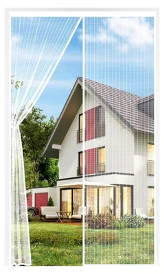Produktbild von Fliegengitter Balkontür Magnetvorhang 90x220cm Weiß ohne Bohren