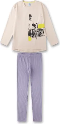 Produktbild von Sanetta Mädchen-Schlafanzug lang beige 128