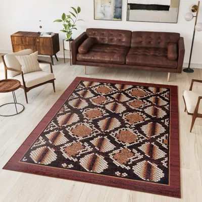 Produktbild von Tapiso Teppich DREAM Modern Braun Schwarz Wohnzimmer  130 x 190 cm