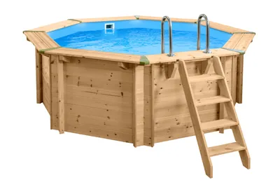 Produktbild von Interline Java Holzpool Ø 3,55 m × 1,16 m – Wärmepumpe-Set
