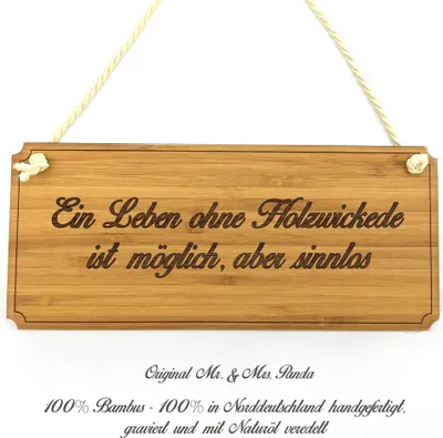 Produktbild von Mr. & Mrs. Panda Schild Holzwickede - Geschenk, Hinweisschild, Graviert, Landhaus, Shabby, Werbeschild, Holz Wegweiser, Geschenkidee, Infotafel