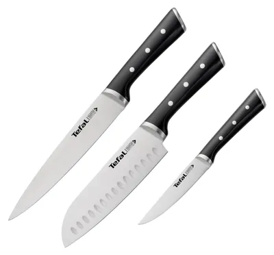 Produktbild von Tefal Ice Force Küchenmesser 3 tlg. Set K232S374, 20 cm, Edelstahl, 3 Stück(e)