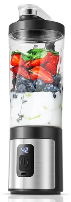 Tragbarer Mixer 600 ml – Smoothie-Maker mit 6 Klingen