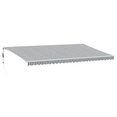 Image de vidaXL Store rétractable automatique Anthracite et blanc 600x300 cm