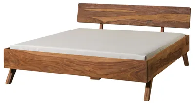 Immagine prodotto di MASSIVMOEBEL24 | Letto in legno di Sheesham 205x205x80  laccato-sabbiato naturale  MALMÖ 2 #234