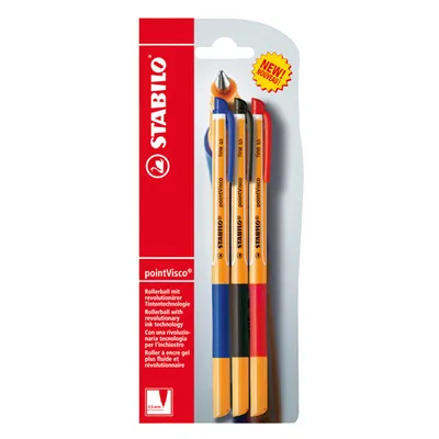 Image de Roller - STABILO pointVisco - 3 packs - bleu, noir, rouge