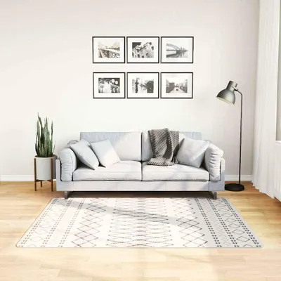 Produktbild von vidaXL Teppich Waschbar Schwarz und Weiß 120x170 cm