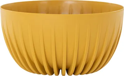 Produktbild von Pflanzschale PALMA curry 30 cm Kunststoff | Runde Blumenschale wetterfest UV-beständig für Innen- und Außenbereich modern schlicht