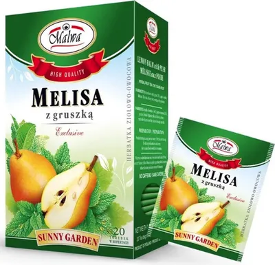 Productafbeelding van Malwa Sunny Garden Kruidenthee, Melisse met Peer, 40 gram (20 x 2 gram)