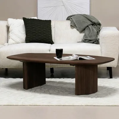 Produktbild von Couchtisch Mangoholz Dunkelbraun - 130x70x38 cm - Feline
