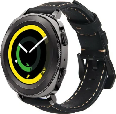 Produktbild von Strap-it Samsung Gear Sport Lederarmband (Schwarz)