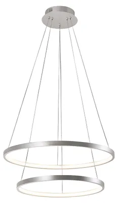 Produktbild von LED Hängeleuchte, Ringe, silber, Höhenverstellbar, D 50 cm