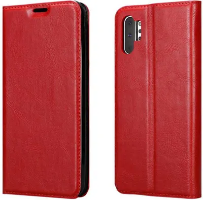 Immagine prodotto di Cadorabo custodia per Samsung Galaxy NOTE 10 PLUS custodia protettiva in rosso custodia per cellulare cover chiusura magnetica