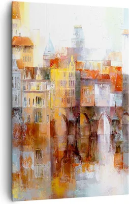 Produktbild von Bild auf Leinwand - Leinwandbild - Einteilig - Stadt Mietshaus - 80x120cm - Wand Bild - Wanddeko - Wandbilder - Leinwanddruck - Kunstdruck - Wanddekoration - Leinwand bilder - Wandbild - PA80x120-3476