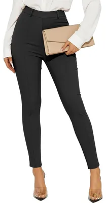 Immagine prodotto di Pantaloni chino slim fit a vita alta, adatti per l'ufficio
