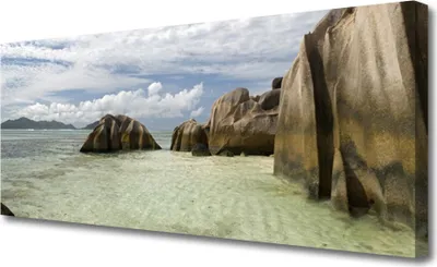 Produktbild von Tulup Leinwand-Bilder 125x50 Wandbild Canvas Kunstdruck Felsen Landschaft