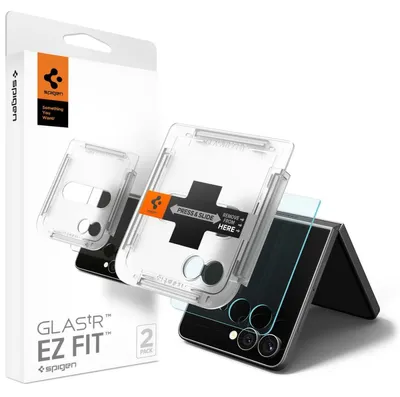 Obrázok produktu pre Spigen GLAS.tR EZ Fit HD, Samsung, Galaxy Z Flip 7, Priehľadná, 2 kusov