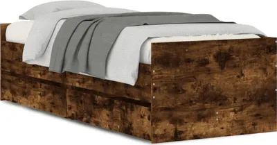 Immagine prodotto di Struttura letto con cassetti in rovere fumé 90x200 cm