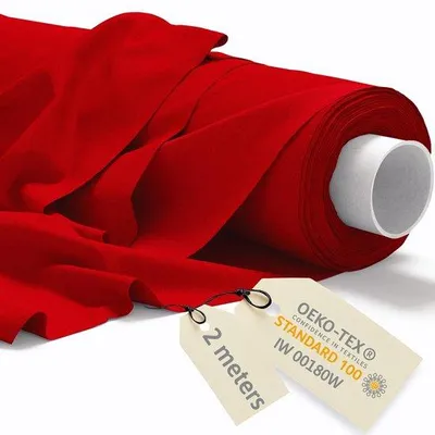 Image de Tissus rouges 2 m x 160 cm, 145 g/m², pour rideaux et mobilier
