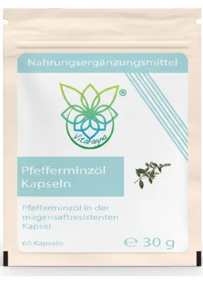 Produktbild von VITARAGNA Eden Care Pfefferminzöl 60 Kapseln magensaftresistente HPMC