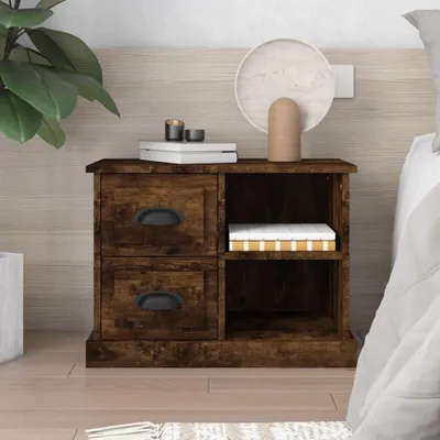 Zdjęcie produktu dla vidaXL Szafka nocna z dębu wędzonego 60x35,5x45 cm