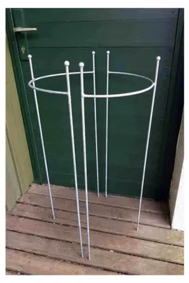 Produktbild von 2er Set halbrunde Staudenhalter, Höhe 90cm, Breite 45cm, Zink