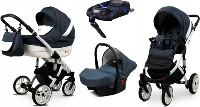 Obrázok produktu pre BabyLux® Lilly | Kočík 4v1 Set | Antracyt | Kombinovaný kočík | Set kočíka | Isofix-Ba