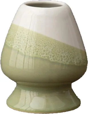 Produktbild von Matcha-Besenhalter - Keramikhalter für Bambus-Chasen - Teezeremonie-Zubehör - Magisches Grün