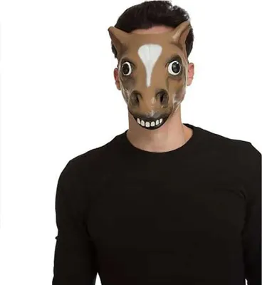 Produktbild von Mom Latex Medienpferdemaske Schwarz  Schwarz One Size