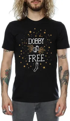 Produktbild von Harry Potter - "Dobby Is Free" T-Shirt für Herren BI1272 (S) (Schwarz)
