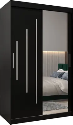 Produktbild von Kleiderschrank, Schiebetürenschrank Schlafzimmer, Schrank mit Spiegel YORK 2 120 cm