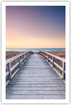 Produktbild von Poster - Poster ohne Rahmen - Weg Meer Brücke - 61x91,5 cm - Wand Bild - Wanddeko - Wandbilder - Kunstposter - Wandposter - Bilder - Kunstdruck - Wanddekoration - Wandbild - P2XPA61x91-4948