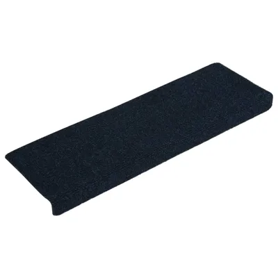Obrázek produktu pro Schodové rohože samolepicí 15 ks 65 x 21 x 4 cm tmavě modré obdélníkové okraje