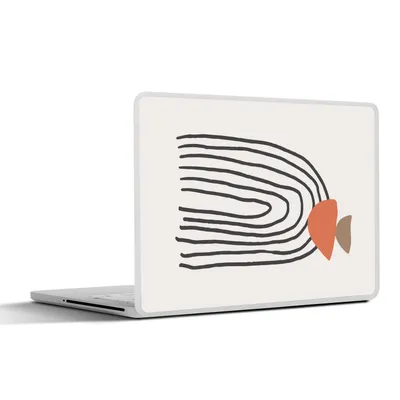 Produktbild von MuchoWow® Laptop Aufkleber Sticker Cover Sommer - Pastell - Schwarz 36.5x27.5 cm - Laptop-Sticker