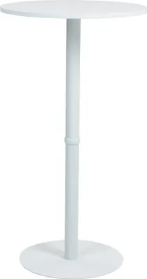 Immagine prodotto di Tavolo da bar rotondo - Tavolo da bistrot - Robusta struttura in metallo | Colore: bianco/bianco | Dimensioni: 60 cm