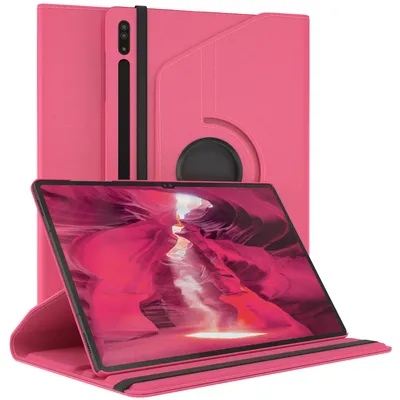 Produktbild von EAZY CASE - Tablet Hülle für Samsung Galaxy Tab S8 Ultra Schutzhülle, Tablet Case 360° drehbar in Rosa