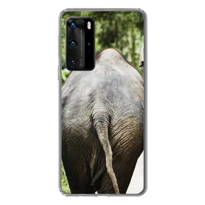 Produktbild von MuchoWow® Handyhülle Schutzhülle Hülle für Huawei P40 Pro Elefant - Tiere - Grau - Natur Silikon Softcase Handy Hülle - Schutz