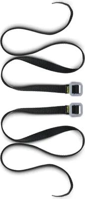 Schwarze Neve Midfoot Strap von Black Diamond; Zubehör für Steigeisen; mit zwei Schnallen.