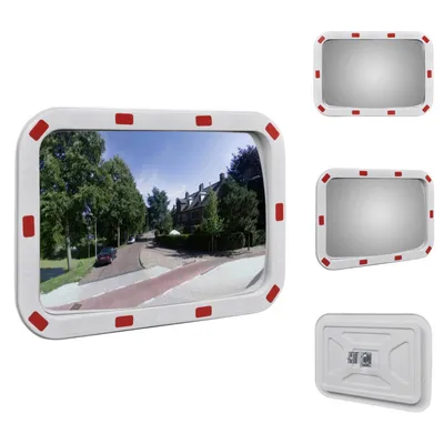 Obrázek produktu pro vidaXL Dopravní zrcadlo konvexní čtvercové 40×60 cm s odrazkami - Dopravní značky